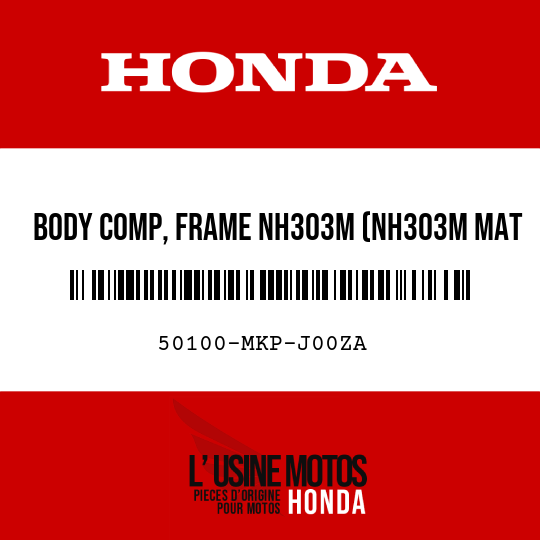 image de 50100-MKP-J00ZA BODY COMP, FRAME NH303M (NH303M MAT AXIS GRAY METALLIC)