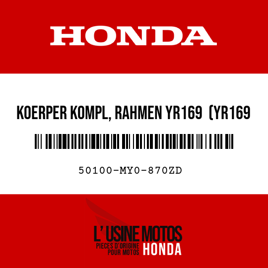 image de 50100-MY0-870ZD KOERPER KOMPL, RAHMEN YR169  (YR169 KASCHMIRBEIGE)