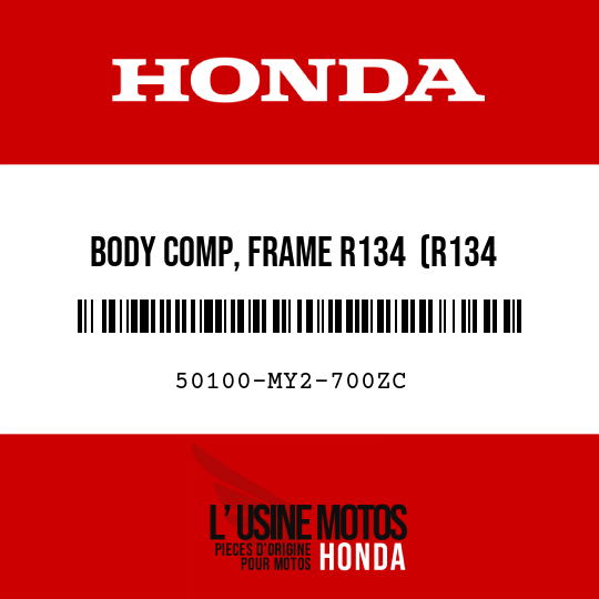 image de 50100-MY2-700ZC BODY COMP, FRAME R134  (R134 FIGHTING RED)