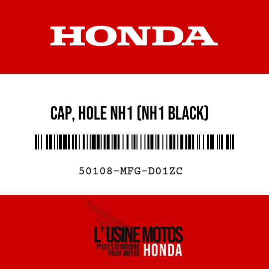 image de 50108-MFG-D01ZC CAP, HOLE NH1 (NH1 BLACK)