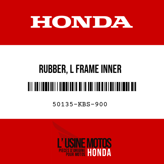 image de 50135-KBS-900 RUBBER, L FRAME INNER