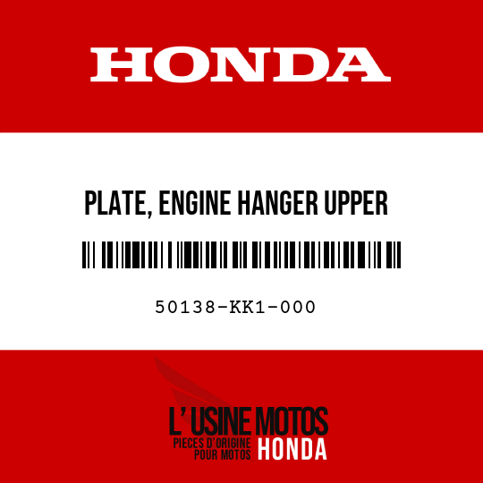 image de 50138-KK1-000 PLATE, ENGINE HANGER UPPER