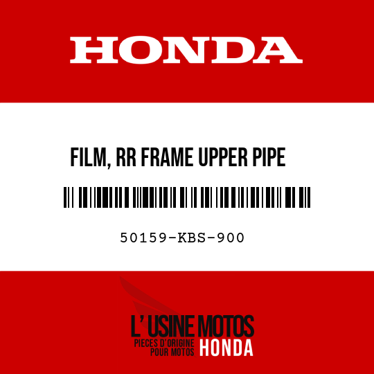 image de 50159-KBS-900 FILM, RR FRAME UPPER PIPE