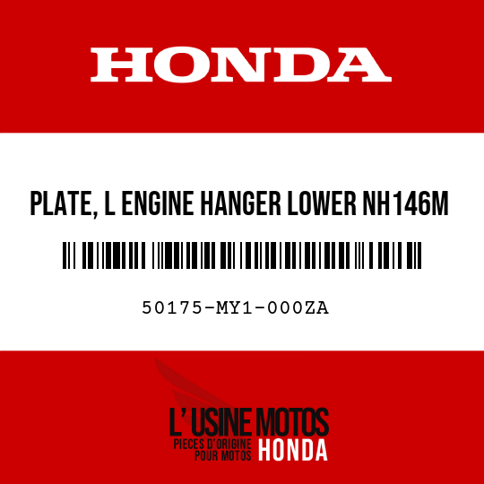 image de 50175-MY1-000ZA PLATE, L ENGINE HANGER LOWER NH146M  (NH146M ACCURATE SILVER METALLIC)