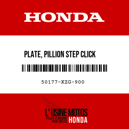 image de 50177-KZG-900 PLATE, PILLION STEP CLICK