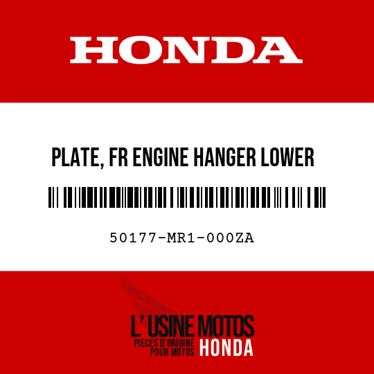 image de 50177-MR1-000ZA PLATE, FR ENGINE HANGER LOWER PB196CU  (PB196CU CANDY FRAME BLUE-U)