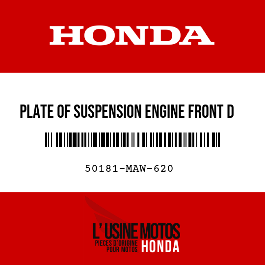 image de 50181-MAW-620 PLATE OF SUSPENSION ENGINE FRONT D
