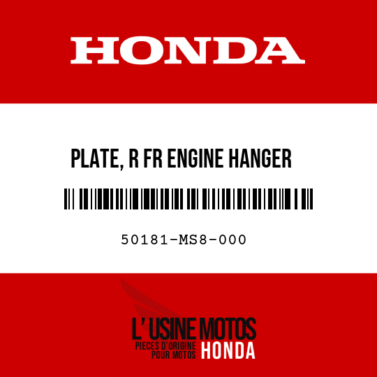 image de 50181-MS8-000 PLATE, R FR ENGINE HANGER