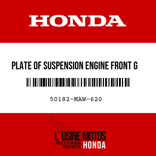 image de 50182-MAW-620 PLATE OF SUSPENSION ENGINE FRONT G