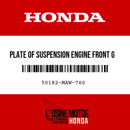 image de 50182-MAW-760 PLATE OF SUSPENSION ENGINE FRONT G