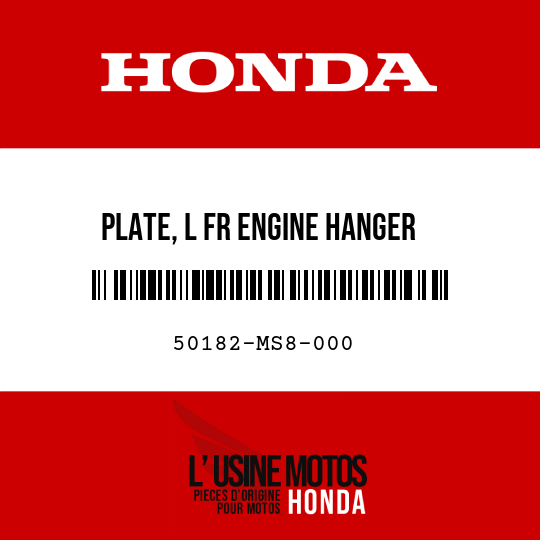 image de 50182-MS8-000 PLATE, L FR ENGINE HANGER