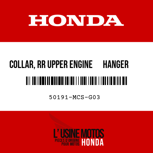 image de 50191-MCS-G03 COLLAR, RR UPPER ENGINE      HANGER