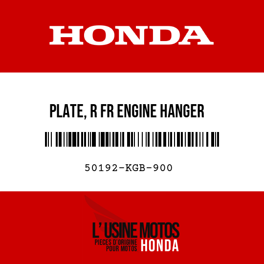 image de 50192-KGB-900 PLATE, R FR ENGINE HANGER