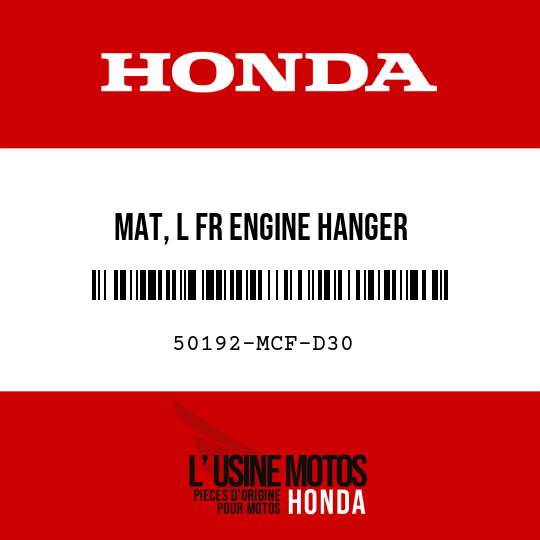 image de 50192-MCF-D30 MAT, L FR ENGINE HANGER