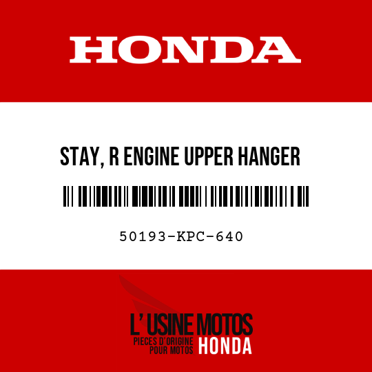 image de 50193-KPC-640 STAY, R ENGINE UPPER HANGER