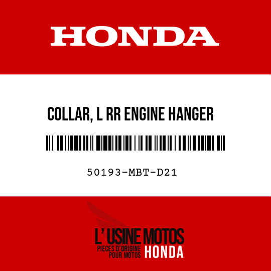 image de 50193-MBT-D21 COLLAR, L RR ENGINE HANGER