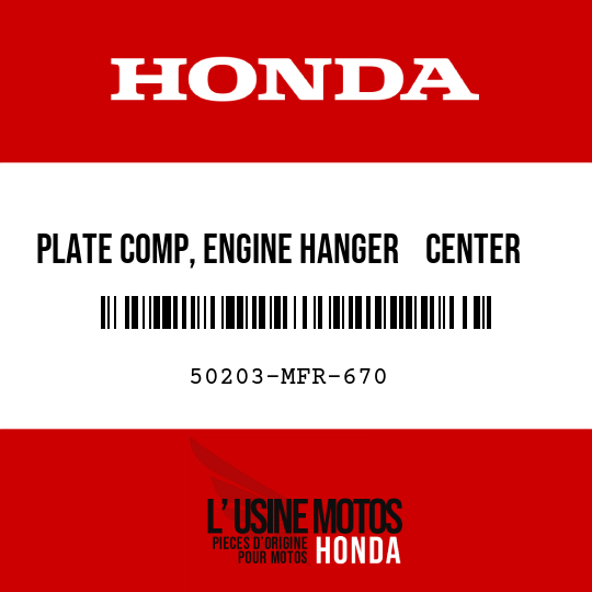 image de 50203-MFR-670 PLATE COMP, ENGINE HANGER    CENTER
