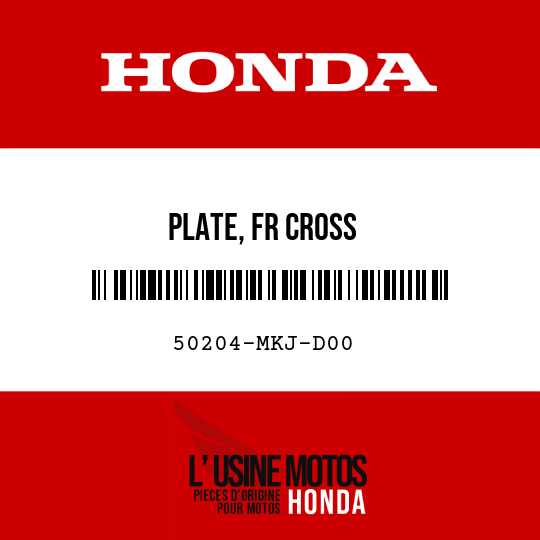 image de 50204-MKJ-D00 PLATE, FR CROSS