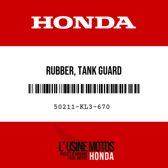 image de 50211-KL3-670 RUBBER, TANK GUARD