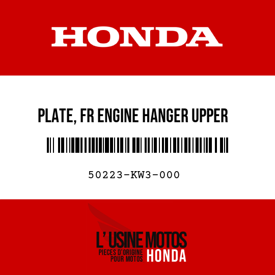 image de 50223-KW3-000 PLATE, FR ENGINE HANGER UPPER
