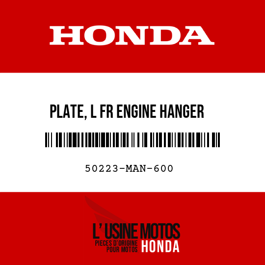 image de 50223-MAN-600 PLATE, L FR ENGINE HANGER