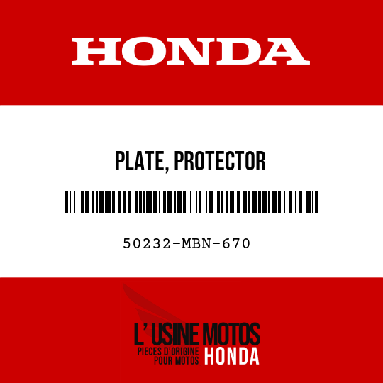 image de 50232-MBN-670 PLATE, PROTECTOR