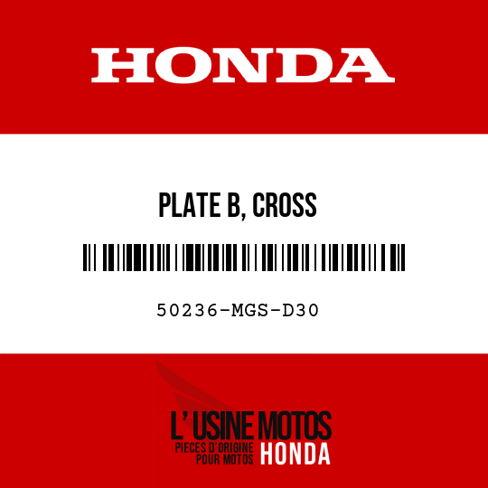 image de 50236-MGS-D30 PLATE B, CROSS