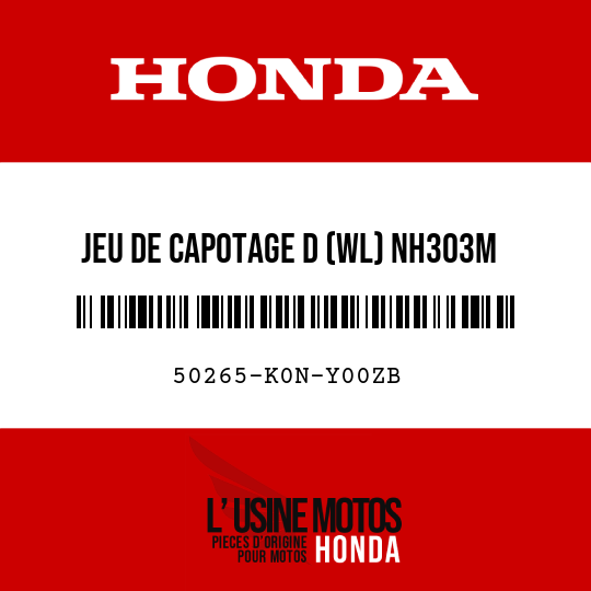 image de 50265-K0N-Y00ZB JEU DE CAPOTAGE D (WL) NH303M