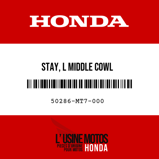 image de 50286-MT7-000 STAY, L MIDDLE COWL