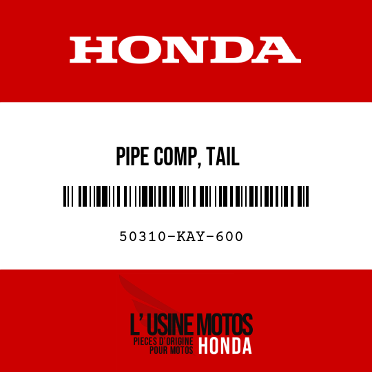 image de 50310-KAY-600 PIPE COMP, TAIL