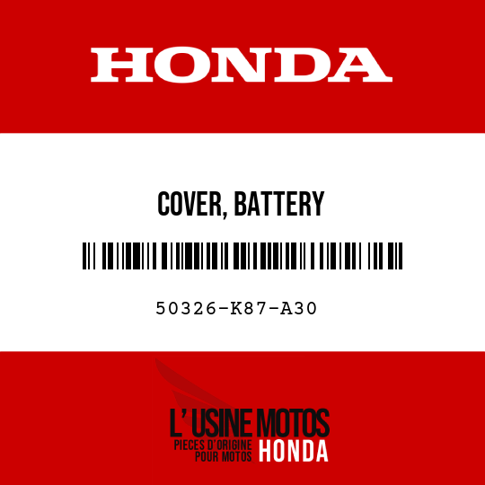 image de 50326-K87-A30 COVER, BATTERY