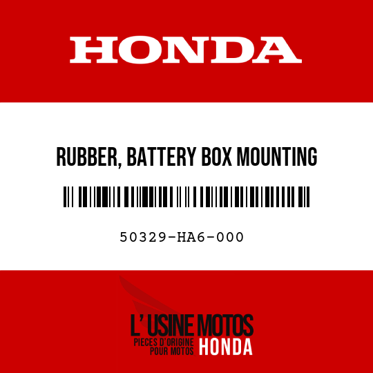 image de 50329-HA6-000 RUBBER, BATTERY BOX MOUNTING