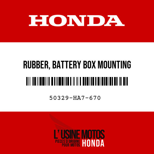 image de 50329-HA7-670 RUBBER, BATTERY BOX MOUNTING