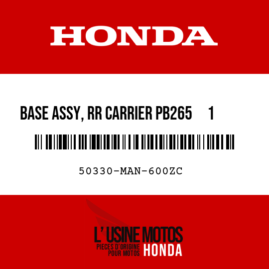 image de 50330-MAN-600ZC BASE ASSY, RR CARRIER PB265     1  (PB265     1 BRIGHT EYE BLUE)