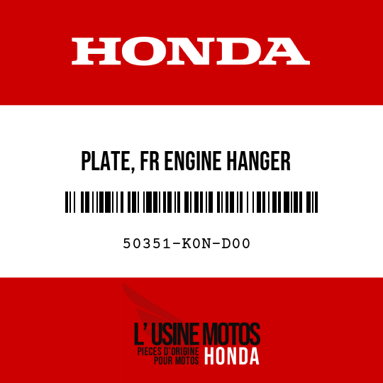 image de 50351-K0N-D00 PLATE, FR ENGINE HANGER
