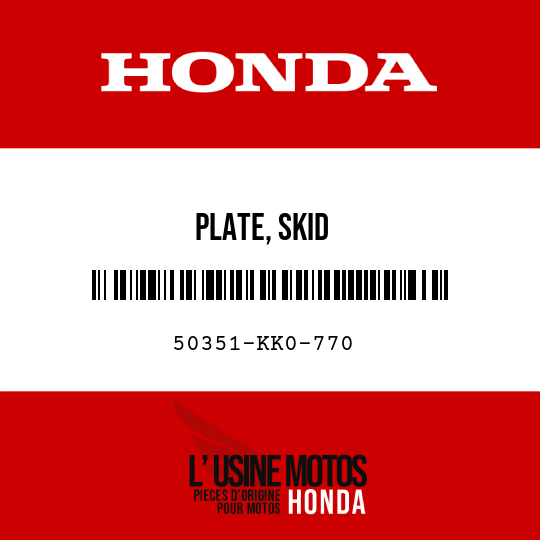 image de 50351-KK0-770 PLATE, SKID