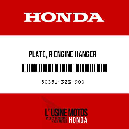 image de 50351-KZZ-900 PLATE, R ENGINE HANGER