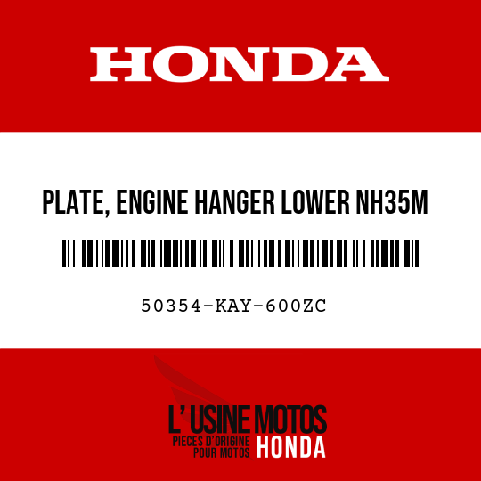 image de 50354-KAY-600ZC PLATE, ENGINE HANGER LOWER NH35M  (NH35M CLOUD SILVER METALLIC)