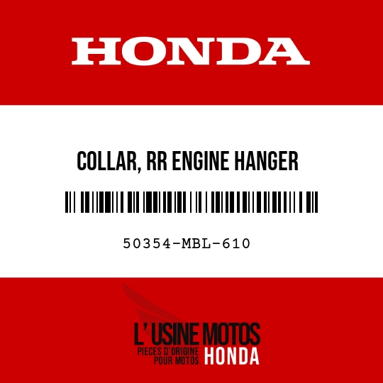 image de 50354-MBL-610 COLLAR, RR ENGINE HANGER (105X22X20) (SELECT)