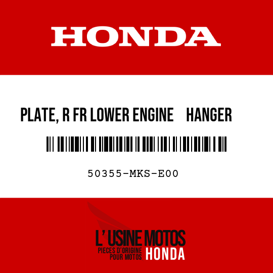 image de 50355-MKS-E00 PLATE, R FR LOWER ENGINE    HANGER