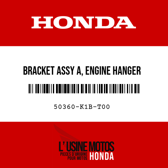 image de 50360-K1B-T00 BRACKET ASSY A, ENGINE HANGER