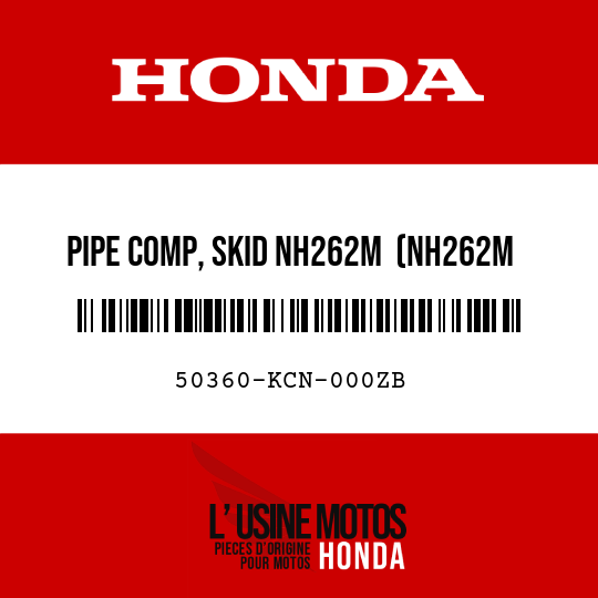 image de 50360-KCN-000ZB PIPE COMP, SKID NH262M  (NH262M TERRA SILVER METALLIC)