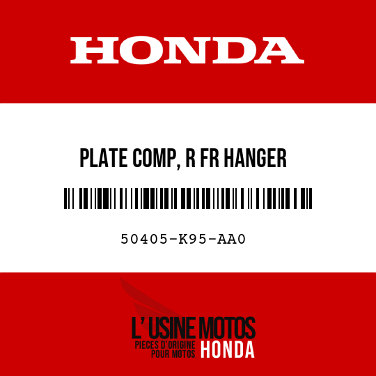 image de 50405-K95-AA0 PLATE COMP, R FR HANGER