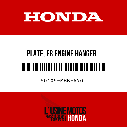 image de 50405-MEB-670 PLATE, FR ENGINE HANGER