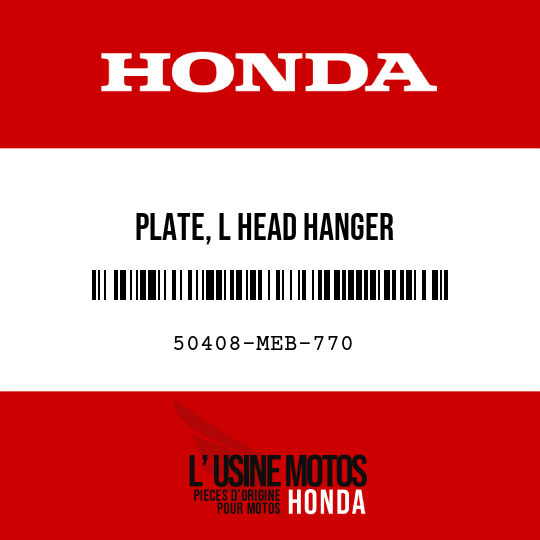image de 50408-MEB-770 PLATE, L HEAD HANGER