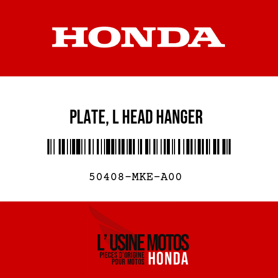 image de 50408-MKE-A00 PLATE, L HEAD HANGER