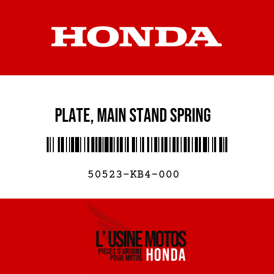 image de 50523-KB4-000 PLATE, MAIN STAND SPRING
