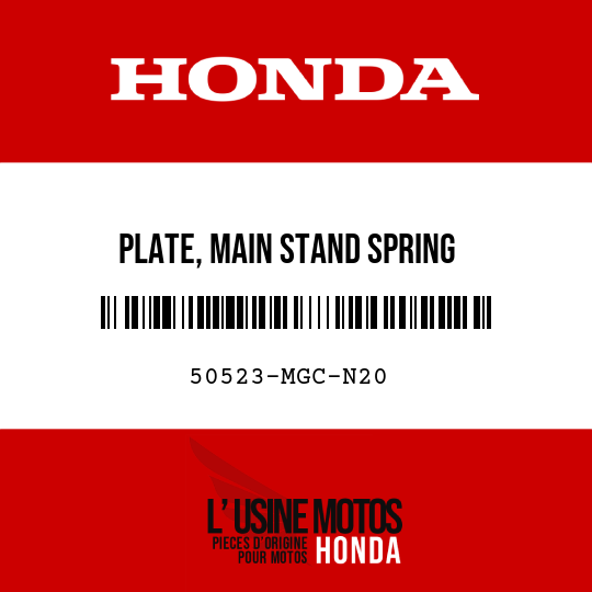 image de 50523-MGC-N20 PLATE, MAIN STAND SPRING