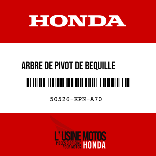 image de 50526-KPN-A70 ARBRE DE PIVOT DE BEQUILLE    PRINCIPALE