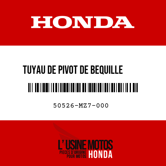 image de 50526-MZ7-000 TUYAU DE PIVOT DE BEQUILLE    PRINCIPALE